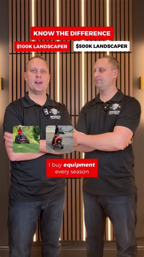 Know the Difference: $100K Landscaper vs. $500K Landscaper 👀 Tired of working harder every year and wondering why you’re stuck at the same income? Follow for more expert tips to help you grow a profitable lawn and landscaping business!