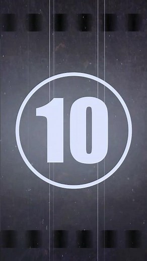 (無料動画素材) スマホ縦用 フィルムカウントダウン 10秒 音あり #shorts