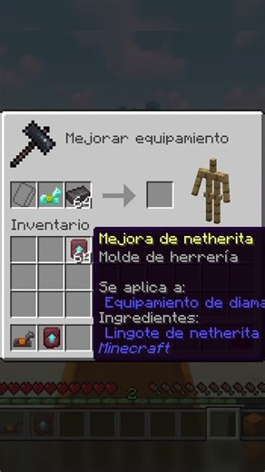 HOW TO MAKE / CRAFT NETHERITE HORSE ARMOR IN MINECRAFT #short #gaming #tutorial
