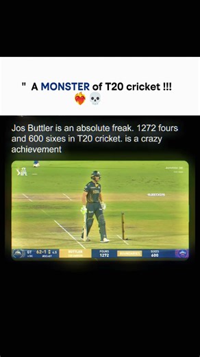 Absolute freak alert! Buttler’s insane T20 record 🔥 1272 fours, 600 sixes#Buttler #CricketViral #IPL