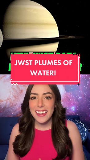 JWST imaged one of Saturns icy moons, and one of the best candidates for life in the solar system, and found that it was releasing a plume of water (and other stuff) 20x bigger than the moon itself! #nasa #jwst #astronomy #spacenews #womeninstem