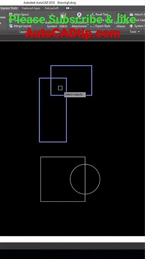 AutoCAD for beginner - Intersect region #ntd #autocad #tutorials
