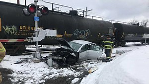 'It's a miracle': 3-year-old in car seat unhurt after train hits car on tracks