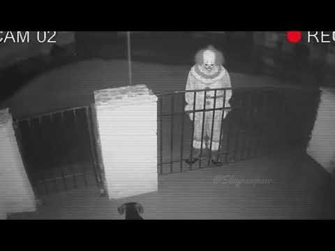 Creepy Clown Caught on CCTV During Thunderstorm