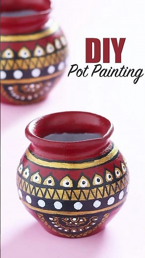 Can You Create STUNNING Pot Art with Just Acrylic Paint? #diy #potpainting #craft