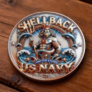 Celebrate the legacy of U.S. Navy “Shellbacks” (sailors who’ve crossed the equator) with this meticulously crafted challenge coin—built for veterans, active duty sailors, and military enthusiasts who cherish naval tradition.🌊 tinyurl.com/24pf8bjj | Sprytidy