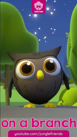Singing, dancing on a tree - Owl - Nursery Rhymes and Kids Song with Lyrics