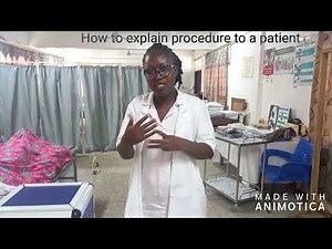 Explaining procedure to a patient @nursingart247