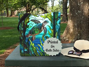 Turtle Trendy Tote Bag-sea Life Animal Reusable Bag-ocean Beach Shopping Tote-medium Laptop Tote Bag-large Ocean Life Bag-small Artsy Tote - Etsy
