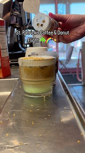 Get in the St. Patrick’s spirit with our new coffee & donut flight! ☘️🌈⁣ ⁣ This flight is almost fully booked on the weekends, but we have plenty of weekday reservations available until March 15th! ⁣ ⁣ Get your reservation in cause you don’t want to miss our best flight yet! ☺️🙌🏻⁣ ⁣ ⁣⁣ Coffee Flavors: ⁣⁣ 🌈 Lucky Charm Latte ⁣⁣ Hazelnut syrup, white chocolate sauce, toasted marshmallow syrup, whipped cream, lucky charms cereal (rainbow mug) ⁣⁣ ⁣⁣ 🤍 Irish Cream White Mocha (non-alcoholic) Iri