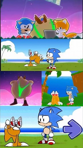 Spinning my tails - Sonic in FNF mod #fnf #shortviral