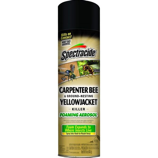 Check The Home Depot's Q&A Before Buying: Spectracide Spectracide 16 Oz. Aerosol Carpenter Bee And Ground-Nesting Yellow Jacket Killer Foam
