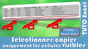 Cellules visibles : comment les sélectionner (et uniquement celles-ci) sur Excel - Excel formation