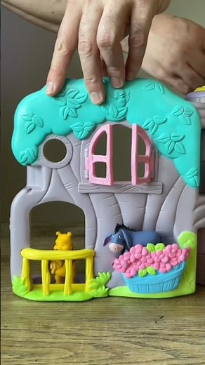 Winnie the Pooh playhouse from 90s #toys #shorts #disney #winniethepooh #asmr #miniature