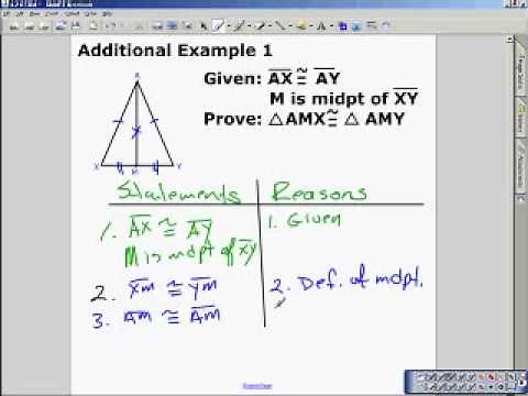 4.2 Triangle Congruence by SSS and SAS - How to Prove Triangles Congurent