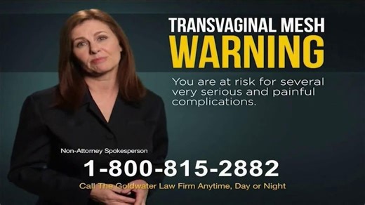 Goldwater Law Firm TV Spot, 'Transvaginal Mesh Complications'