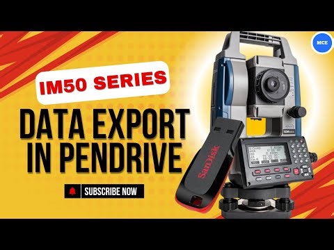 🚀🎯Sokkia IM 50 Series Data Export In Pendrive 📌Land Survey Training🎯
