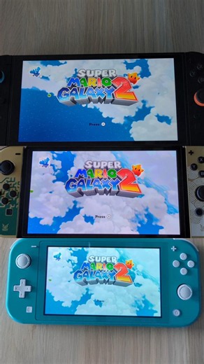 Super Mario Galaxy 2- Nintendo Switch 2 vs Switch OLED vs Switch Lite Speed Comparison