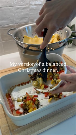 Kerri Caputo on Instagram: "Healthy Christmas Dinner Vegetable Lasagna 🎄🍝 A lighter, veggie-packed lasagna that still feels like holiday comfort food. Ingredients • 1 medium zucchini, diced • 1 medium yellow squash, diced • 1 red bell pepper, diced • 8 oz mushrooms, diced • 2 cups fresh spinach • 9 lasagna noodles • 1½–2 cups low-fat cottage cheese • 1½–2 cups low-fat shredded mozzarella • ¼ cup grated Parmesan cheese • 2½–3 cups marinara sauce • 1–2 tsp Italian seasoning • ¼–½ tsp red pepper