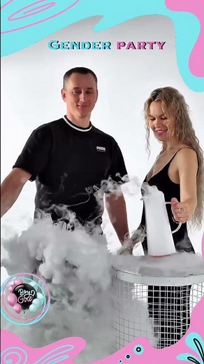 ❤️💙 The most magical reveal you will see! ✨ #genderreveal #babyshower