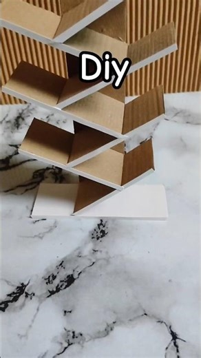 Diy Cardboard Tree Bookshelf || #diy #shorts