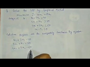 Simple LP model and its Graphical Solution Video Lecture | Statistics Optional for UPSC