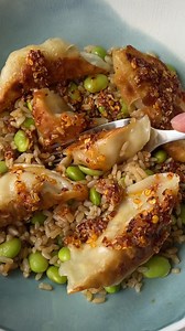 6.3K views · 113 reactions | episode 4 of the AK Trader Joe’s series: protein-packed chicken gyoza brown rice bowl with edamame, soy sauce, and crunchy chili onion! would you try it?? | Ambitious Kitchen | Facebook