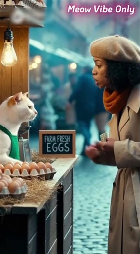 Fat Cat Tommy gets impatient and throws eggs at customers 😾🥚