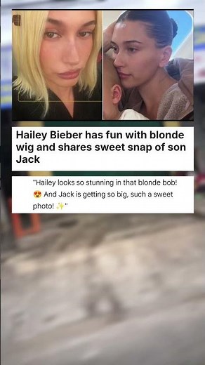 Hailey Bieber has fun with blonde wig and shares sweet snap of son Jack #celebrity