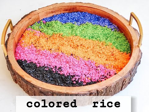 DYE rice - Colored rice - the Best and Easiest way !!