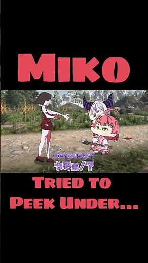 【Hand-Drawn】Miko Tried to Peek Under…【Hololive/Animation/EN sub】
