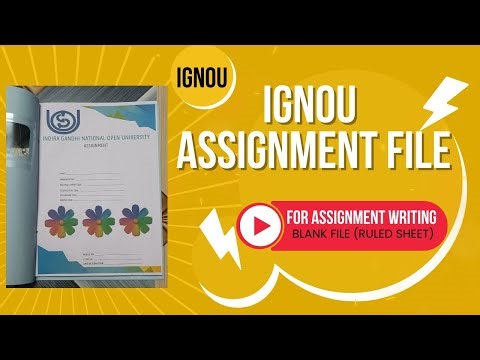 IGNOU Assignment Writing File |Blank Ruled Sheet For Assignment Writing | Order WhatsApp- 9938137403