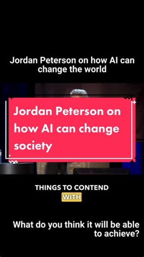 Jordan Peterson on how AI can change the world #ai #jordanpetersonAI #artificialintelligence #futuretech #aitechnology #aichanges