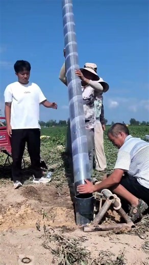 the process of inserting and connecting PVC pipes underground #shorts