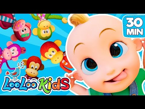 Five Little Monkeys - S4EP35 Dance Along Super Mix - LooLoo Kids Songs for Kids