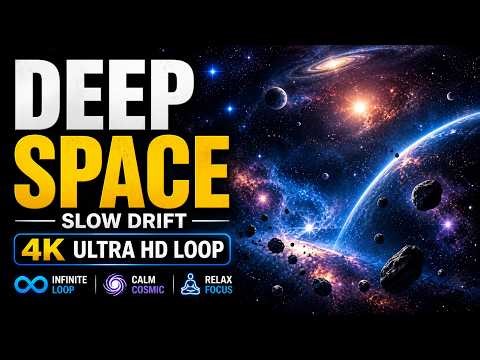 Deep Space Drift 🌌 | 4K ULTRA HD LOOP 🔁 | Slow Cosmic Motion ✨ | Relax • Focus