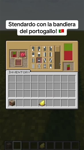 Minecraft: Come fare uno stendardo con la bandiera del portogallo! #shorts