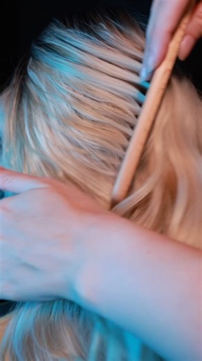 Hairbrushing for goodnight sleep 😴♥️ #asmr #asmrhair #asmrhairbrushing #asmrforsleep #hairplay