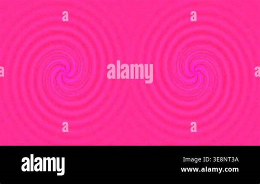 Hypnotic pink abstract background with two symmetrical, glowing spiral vortex patterns Stock Video Footage - Alamy