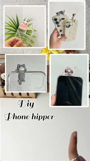 Diy cute phone hipper #shorts #diy #art #craft #cute #youtubeshorts