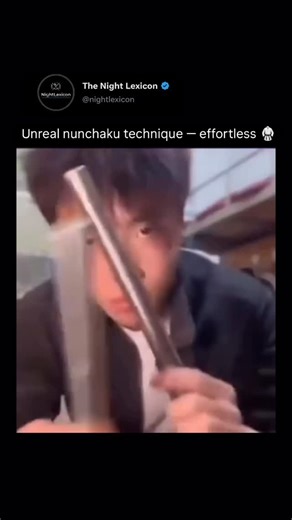 The Night Lexicon on Instagram: "This young man just turned a small dorm room into a full-on dojo. Armed with metal nunchaku, he shows incredible speed, precision, and control — rapid hand-to-hand passes, tight figure-eights, body-contact techniques, and flawless transitions. The sound of the metal nunchucks echoing through the room makes every move even more intense. Confined space, huge skill.🔥 #Nunchaku #MartialArts #SkillShowcase #DormLife #KungFuVibes #Precision #InsaneSkills #Reels"