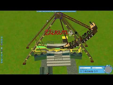 RollerCoaster Tycoon 3 Custom Flat Ride Download (Level's Vikings Pirate Ship) RCT3 Custom Scenery