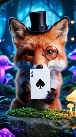 🎩🦊 Magic Fox Performs IMPOSSIBLE Card Trick! ✨ You Won't Believe It!