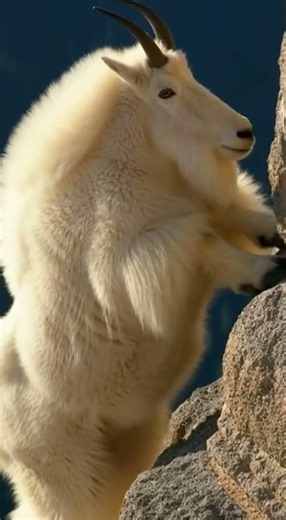 This goat just broke the laws of gravity..😳🐐😱One wrong step & it's over.#shorts #viral #mountaingoat
