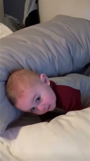 Baby Discovers Peekaboo for the First Time 🙈 Adorable Reaction
