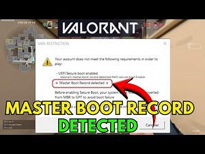 Valorant master boot record detected HVCI secure boot Enable