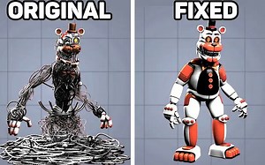 [SFM/FNAF] 修复后 VS. 原版后巷四流氓 Animatronics in Five Nights at Freddy's #4