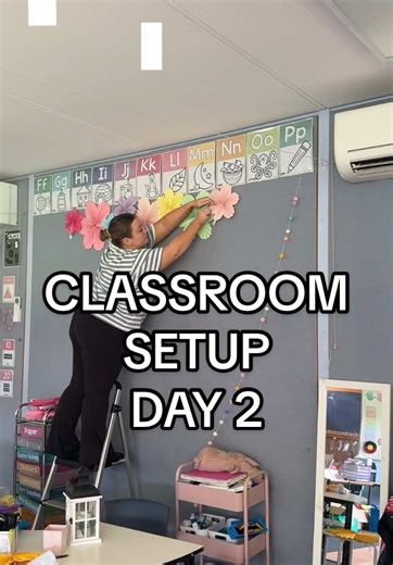 Classroom Setup Day 2: Pastel Rainbow Decor
