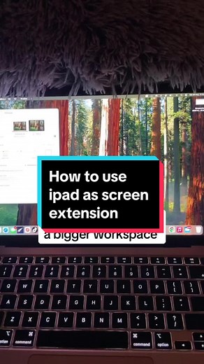 How to use ipad as a screen extendor #ipad #fyp #apple #macbookair #screen #tipsandtricks