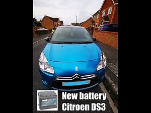 Installing a new battery on a Citroen DS3 UK model